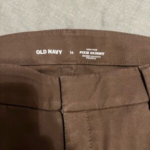 Greenish brown pixie pants